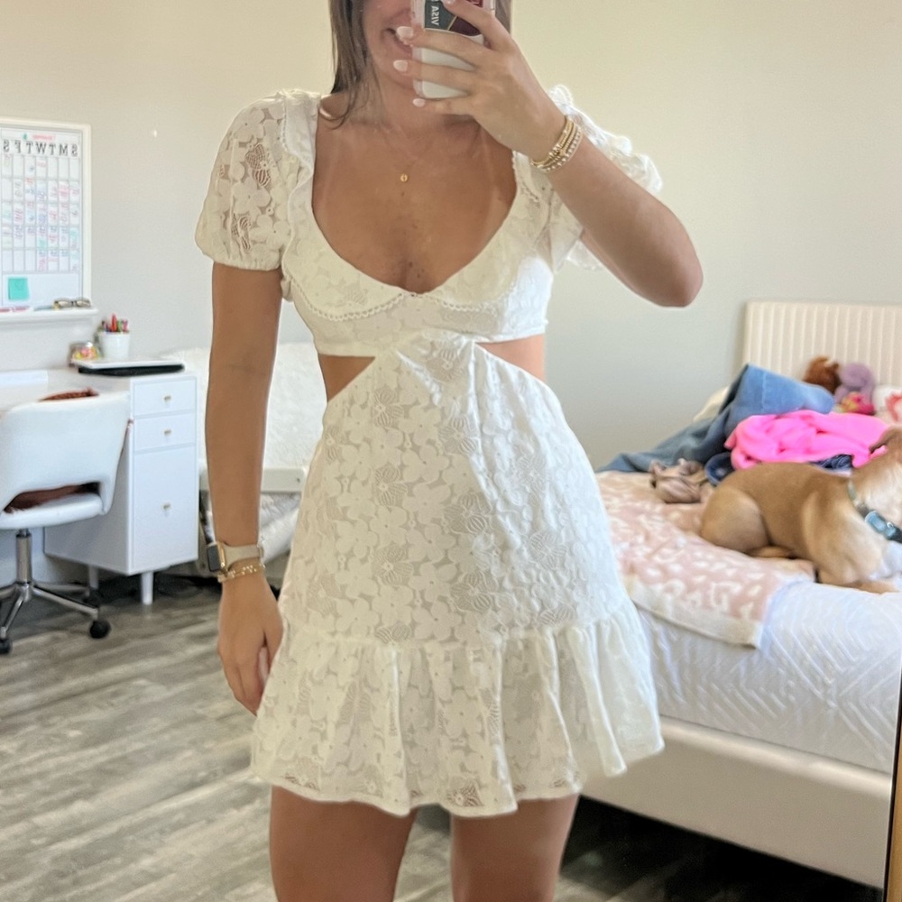 White Lace Mini dress